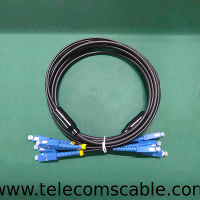 Metal 2core 4core 12core Portable Pre-Terminated TPU Fiber Optic Cable Drum Reel