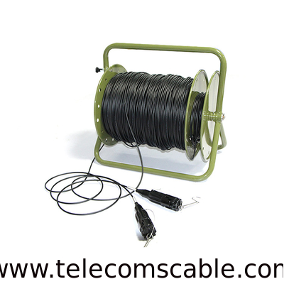 Fiber Optic Cable Spool With Expanded Beam Fiber Connector or SC, FC, FC, PDLC, ODC connector