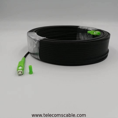 SC/UPC-SC/UPC simplex SM G657A2 2*5mm 50M, LSZH black jacket FTTH Fiber Optical Patch Cord