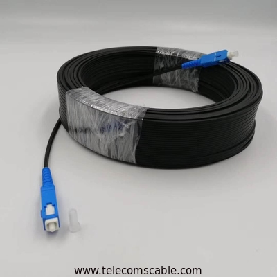 SC/UPC-SC/UPC simplex SM G657A2 2*5mm 50M, LSZH black jacket FTTH Fiber Optical Patch Cord