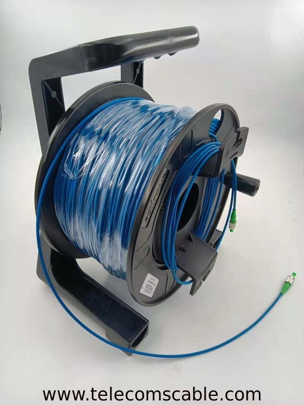 Metal 2core 4core 12core Portable Pre-Terminated TPU Fiber Optic Cable Drum Reel
