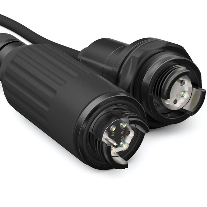 Rollo de cable de fibra óptica táctica con conector de fibra de haz expandido 0